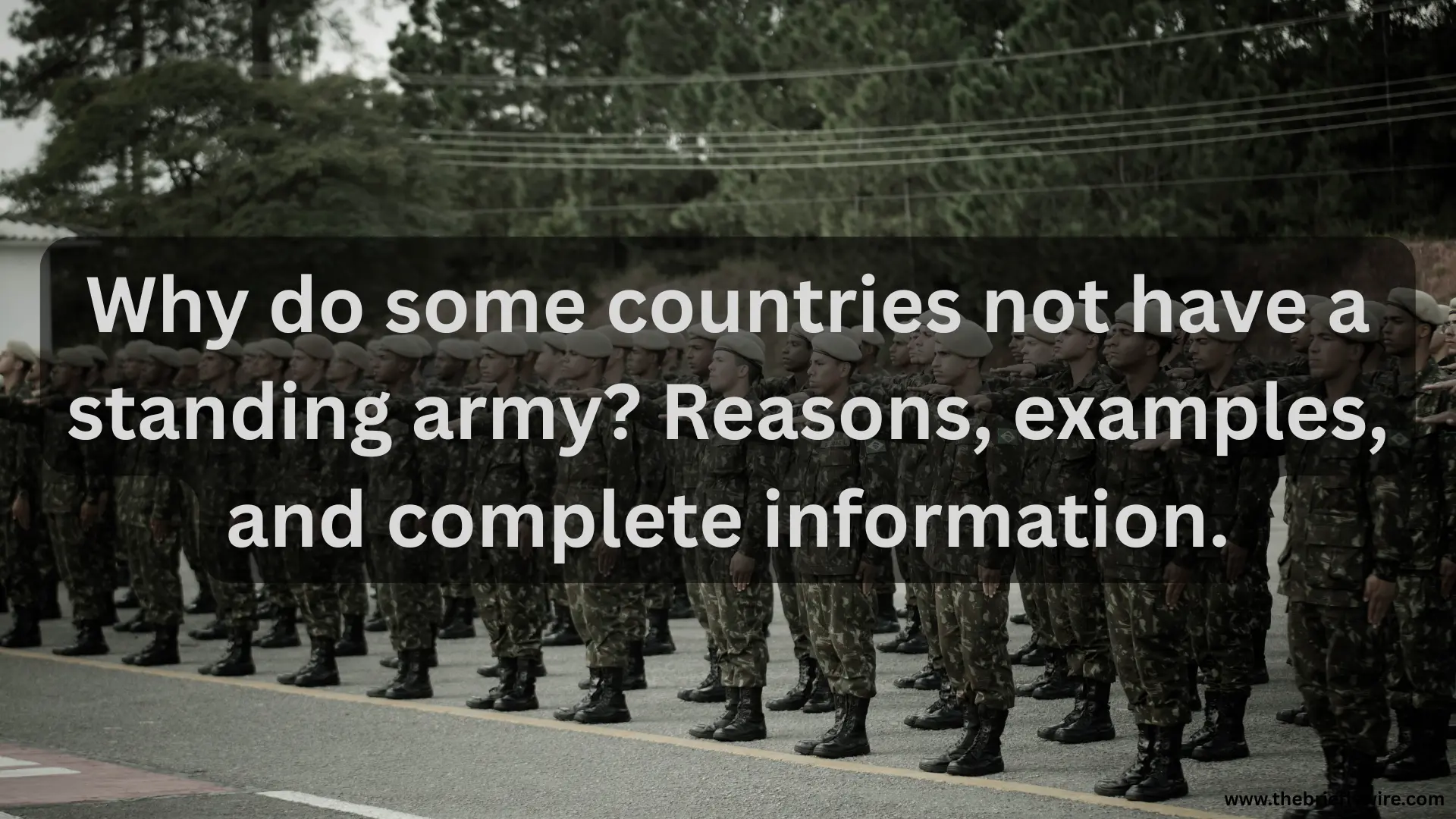 Why do some countries not have a standing army