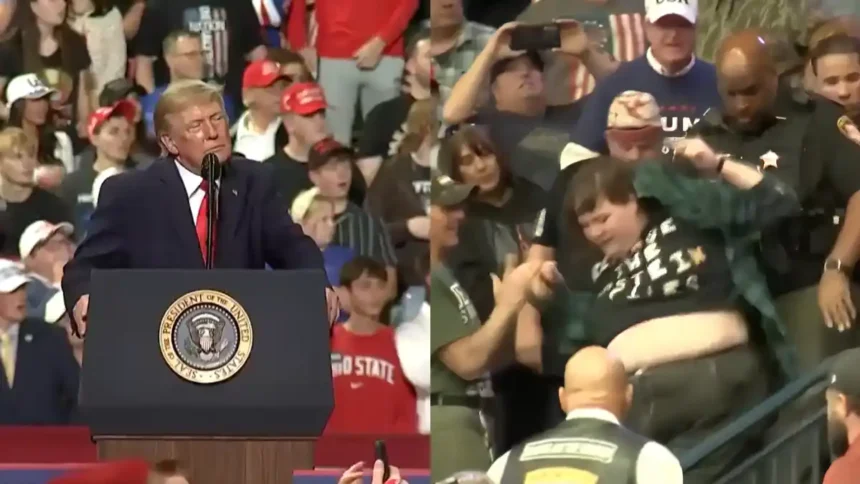 President Mocks Protesters Weight